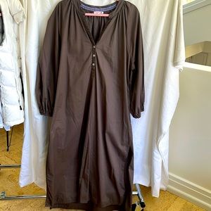 Sundry Cotton Long Sleeved Maxi Sheath Dress